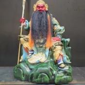 〔修緣佛像文物館〕1尺3關公 關聖帝君 神明 神尊 神像 佛 佛像 神桌 佛桌 神明櫥 佛櫥 江西小葉樟雕刻