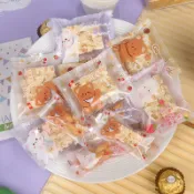 100入 可愛小熊包裝袋 封口袋 鳳梨酥 包裝袋 糖果袋 餅乾袋 點心袋 喜餅袋 雪Q餅 牛軋餅 婚禮小物 D68