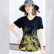 【KEITH-WILL歐風】韓國空運涼感夏日風情三宅風格褶皺上衣(碎花/小香風/渡假/法式/通勤)