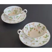 WEDGWOOD 野草莓 英式咖啡花茶 二杯二盤