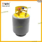 【可開發票】r32 r410a回收製冷鋼瓶（空瓶）30磅 50磅 50kg，帶安全閥 冷媒【满额免運】