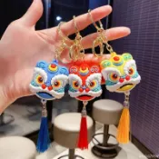 【優選】公仔鑰匙扣 舞獅飾品 掛飾 醒獅 鑰匙鏈 喜慶祝福 鑰匙圈 中國風 禮物 包包掛飾 鑰匙圈吊飾 獅子吊飾 舞獅