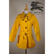 BURBERRY二手正品藍標黃色防水風衣尺寸38=M碼 4箱B1329