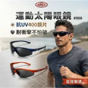 馬丁大叔【APEX】 908 運動太陽眼鏡  太陽眼鏡 防眩光  抗UV  寶麗來鏡片  偏光  可更換鏡片