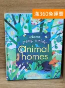 雷根二手書店 【雷根360免運】【送贈品】偷偷看一下翻翻書 animal homes #八成新【Q-G1042】