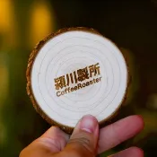木頭雷雕杯墊-客製Logo款