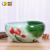 免運 公司貨 可開發票 陶瓷花盆 景德鎮陶瓷 陶瓷魚缸客廳落地大號擺件金魚缸復古庭院大缸睡蓮荷花缸水缸養魚工廠現貨直銷 售後保障 全館免運 特惠/工廠直銷 店長新品推薦 5s1220