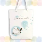 野生鳥球系列 - 迎春銀喉長尾山雀 原創插畫麻繩帆布手提袋