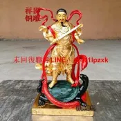 純銅貼金真武大帝神像玄武祖師玄天上帝玄武大帝寺廟佛堂供奉神像