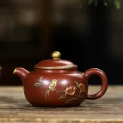 協貿國際日用品生活12館 紫砂早期宜興一廠回流壺周桂珍全手工茶壺老壺朱泥大紅袍蓮子壺
