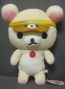 日版﹝San-x﹞授權※Rilakkuma懶熊&牛奶熊※【牛奶熊戴遮陽帽造型】絨毛布偶(35公分)