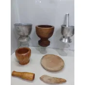 木頭研磨器  鋁合金搗藥缽搗藥杵臼胡椒研磨搗碎器  木搗藥缽  磨缽 搗缽 木搗缽 研磨缽 研磨器 木搗缽