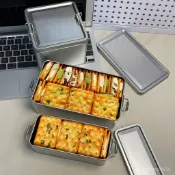🔥新品上架🔥【隨溫變化軟硬適中】臺灣小喫香蔥牛軋夾心餅幹鐵盒裝牛軋餅網紅休閒小喫酥脆零食