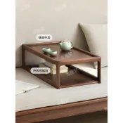 【✨廠家直銷 破損補寄✨】方迪實木炕幾黑胡桃木茶几羅漢床茶桌日式榻榻米茶台陽台飄窗炕桌
