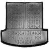 e系列汽車用品 現代 2024年10月 SANTAFE 7人連背1大片 行李廂墊尾廂墊 汽車防水托盤 後廂墊