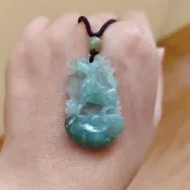 【親翠】天然翡翠 冰綠漸層透美狗狗牌 生肖 狗