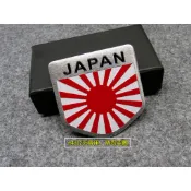 JAPAN 日本 國旗 太陽旗 盾牌款 鋁合金 拉絲金屬 車貼 尾門貼 車身貼 隨意貼 立體刻印 烤漆工藝 專用背膠