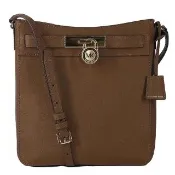 【Michael Kors】HAMILTON防刮皮革鎖頭掛飾肩斜背包(2色)