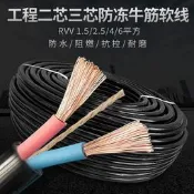 國標足2.546平方電線電纜線戶外防凍耐磨護套線軟線電源線100米