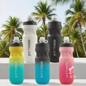 客製化 水壺 定製LOGO運動水壺610ml戶外自行車車隊騎行水杯PP5塑料擠壓式水瓶