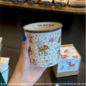 🎁臺灣*出貨🎁自制~小鹿斑比杯子陶瓷馬克杯早餐杯咖啡杯禮盒裝送女生禮物水杯