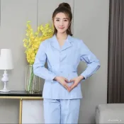 思樂小舖 速乾 韓版 彈力 服 師袍 刷手服女 工作裝 工作服 護士服 護理服 衣 護士服褲裝 洗手衣 AZVV