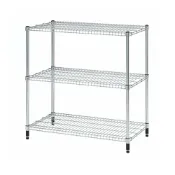 【IKEA 宜家家居】OMAR 層架組, 電鍍, 92x50x94 公分