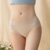 【DEPIC】輕盈透氣零著感中腰面膜內褲 (杏色)｜dp select
