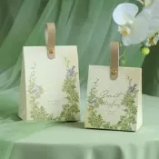 🛸好買先生｜青枝紫鵲手提三角喜糖盒 禮物盒 餅乾盒 喜糖盒 包裝盒 糖果盒 婚禮小物 禮盒 伴手禮 訂婚 囍糖盒