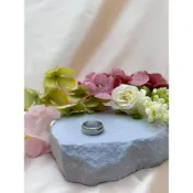 (店+)雙層疊戴感旋轉戒指｜質感銀色 個性指環 簡約百搭 潮流配飾 男生女生 飾品首選 聖誕節 情人節 生日禮物推薦