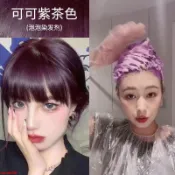 🌈台灣染發劑泡泡沫紫茶色自己在家染2022流行色純天然茶紫色植物一洗彩
