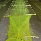貓與鼠百貨店 【大翅寬網】摺疊蝦籠 捕魚籠 蝦籠 魚籠 龍蝦籠 地籠 捕蝦網 40/40翅寬 70公分口徑 13/23/25米長 白洋淀工藝 淡水捕撈