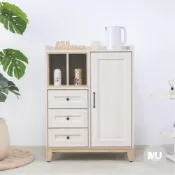 (店+)【 沐家具 mufurniture 】Koreai 鄉村風收納茶水櫃/客廳/置物櫃/台灣製造