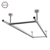 築夢居 免運 附發票 晾衣桿 陽台晾衣架 頂裝晾衣桿 SUS304不銹鋼陽臺固定式雙桿防風晾衣桿波浪晾衣架曬衣桿室外頂裝工廠現貨直銷 售後保障 可開發票 店長新品推薦 全館八折 5z1120