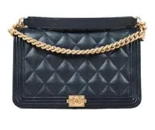 「JL精品代購」 🇯🇵日本中古屋Chanel 香奈兒 黑色boy woc