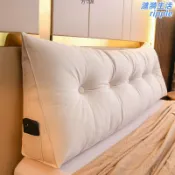漣漪生活 【護腰三角靠枕】床頭靠枕 床上靠墊 雙人靠背 軟包靠枕 沙發靠墊 臥室靠枕 毛絨可拆洗 榻榻米靠枕 護腰設計 三角支撐 舒適倚靠