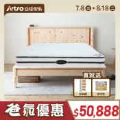 【Artso 亞梭傢俬】【網路獨家】Muku無垢檜木雙人床+ES伊麗絲涼感雙人護背床墊