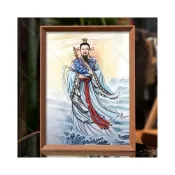 (店+)💖大師開光道家呂洞賓純陽祖師畫像掛畫供奉相框擺臺呂祖孚佑帝君神像招財進寶化煞化災鎮宅保全家平安-324