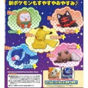 日本正版 代理 轉蛋 扭蛋 精靈寶可夢 睡夢篇 太陽&月亮 睡眠公仔 皮卡丘 岩狗狗 火斑喵 木木梟 球球海獅 神奇寶貝