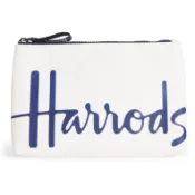 Harrods Small Cotton Logo Pouch