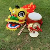 獅子頭舞獅鬧春兒童套裝獅頭幼兒道具虎年幼兒園過新年小舞獅表演