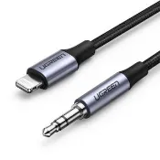 【綠聯】iPhone 1M  MFi Lightning轉3.5mm傳輸線(公對公 深空灰)