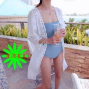 【清涼夏日】 ❤️ ROSE繡花沙灘比基尼罩衫 海邊 度假 墾丁 泡湯 防晒比基尼 泳衣 泳裝 bikini罩衫溫泉外套