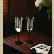 全球選品1館 生活百貨 法式中古玻璃高腳杯 香檳杯紅酒杯 葡萄酒杯復古杯家用餐廳無