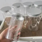 食品級儲物罐透明塑料罐子密封五穀雜糧堅果糖果收納塑料瓶大口徑可開發票✅暖廚小築✨️臺灣出貨✨️
