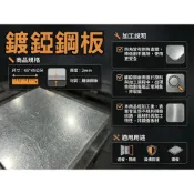 (店+)2mm 錏板 平板裁切｜鍍鋅鐵板｜耐鏽防蝕｜工業用鐵板