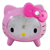 Hello Kitty 貓臉趴式音樂貪睡鬧鐘JM-F099KT