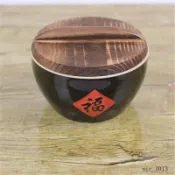 🎀熱銷新品🎀福字鉢米缸水缸農家樂創意土陶瓷菜缸家庭用和麪盆豬油米酒調料罐