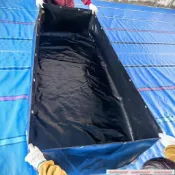 黑色帆布魚池包邊打孔游泳池防水布加厚刀刮布魚池養魚水箱蓄水池 5/15