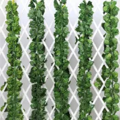 1米人造植物藤條假綠葉常春藤塑膠假花藤蔓用於居家花園婚禮裝飾
